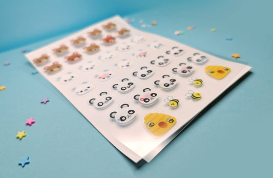 Bear Planner Stickers - Clear Sticker Sheet