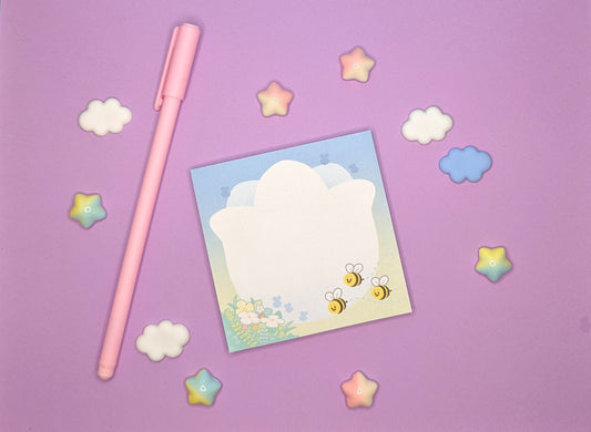 Bees and Flowers Sticky Note