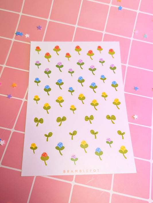 Flower Buds Sticker Sheet