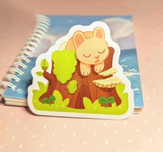 Napping Stump Sticker