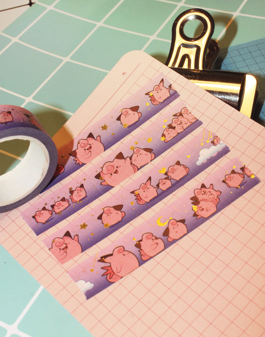 Pink Moon Evolution Line Washi - 15mm Foil Washi Tape