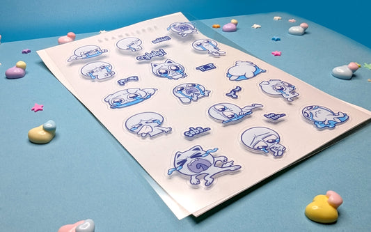 Planner Sticker - Sad - Clear Sticker Sheet