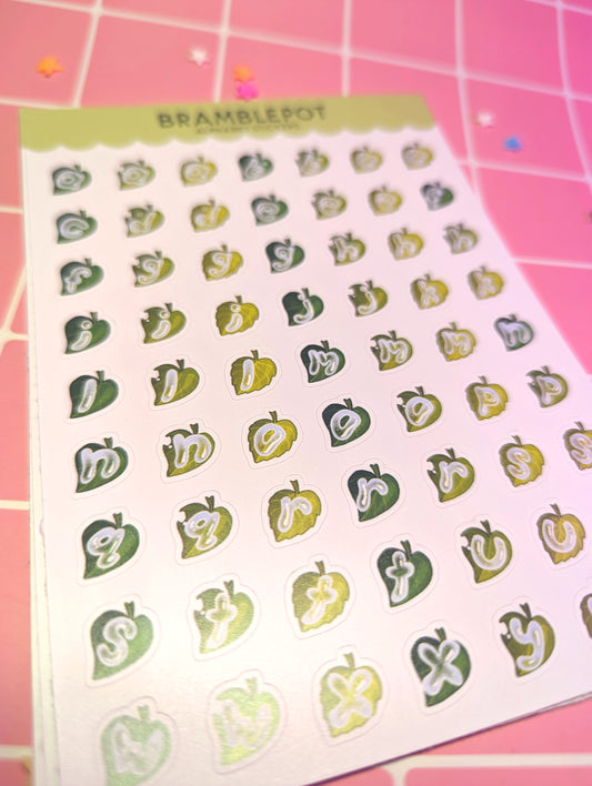 Dew Drop Alphabet Sticker Sheet