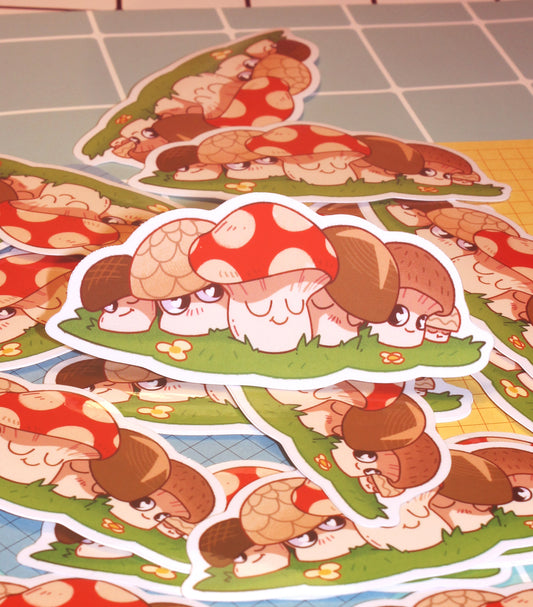 Fungi Line Vinyl Sticker