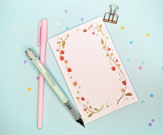 Raspberry Vines Notepad