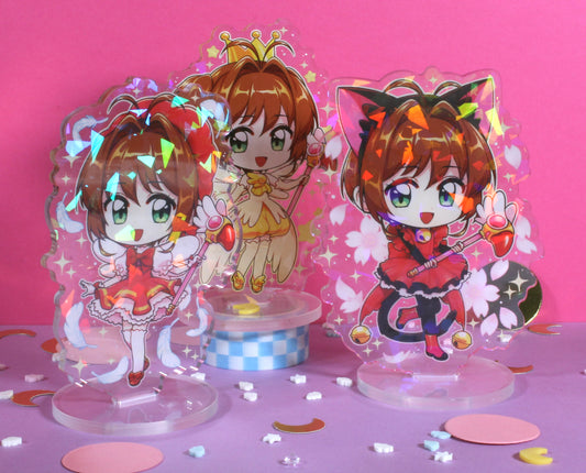 4" Magical Girl Holographic Acrylic Standees